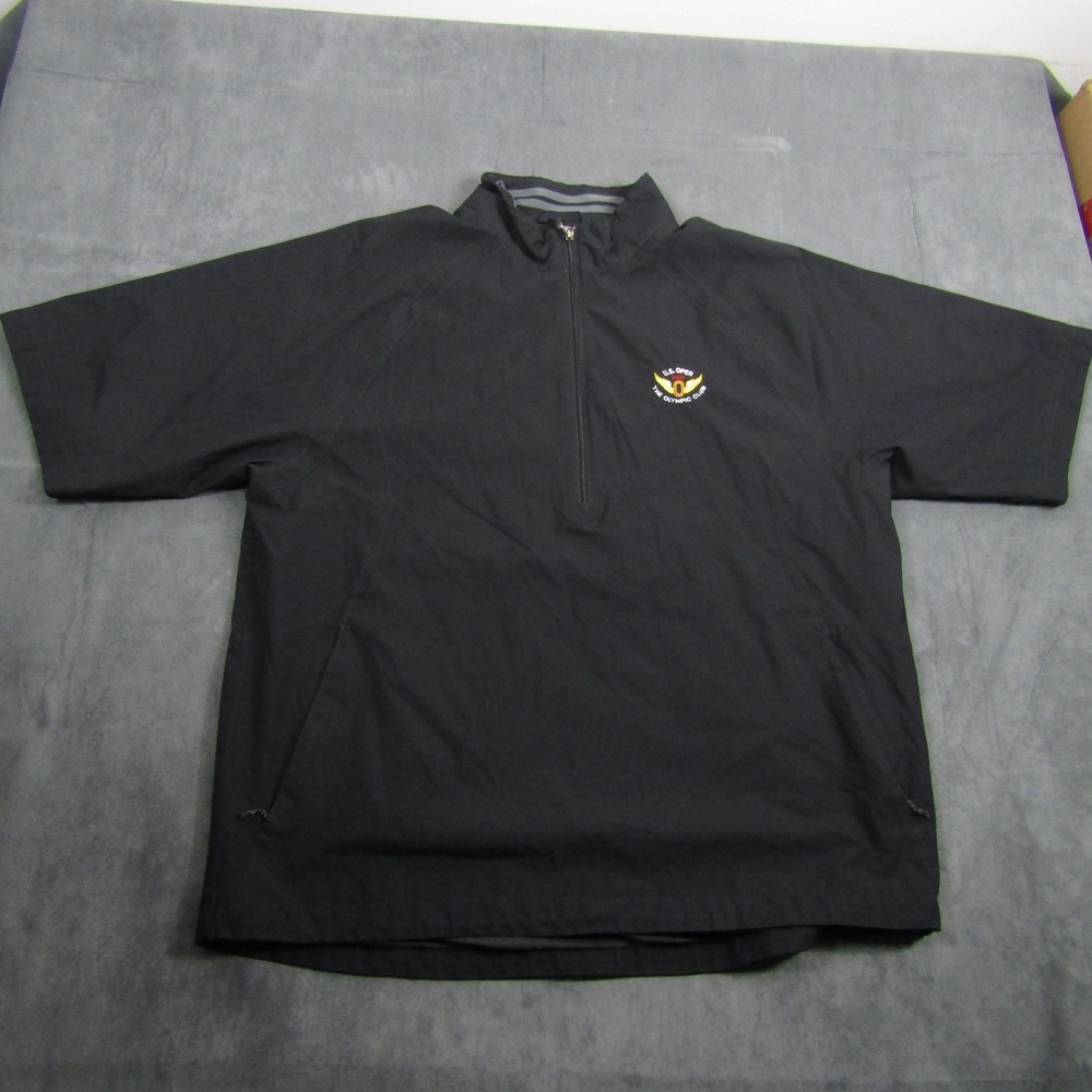 Cutter & Buck Windbreaker Men XXL Black 2012 US Open Olympic Club 1/4 Zip Top